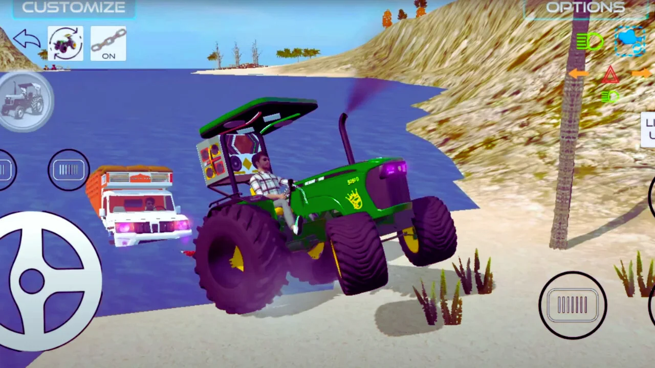 From Waves to Wheels_ Pull Bori Pickups from the Sea in Indian Tractor Simulator (2) Pull Bori Pickups from the Sea in Indian Tractor Simulator